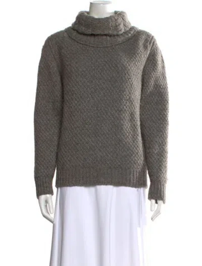 Pre-owned Saint Laurent Turtleneck Sweater In Gray