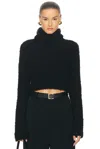 Saint Laurent Turtleneck Long-sleeved Jumper In Noir