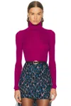 Saint Laurent Turtleneck Sweater In Purple