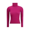 Saint Laurent Cashmere-wool Ribbed Turtleneck Sweater In Pink
