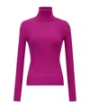 Saint Laurent Turtleneck Top In Purple