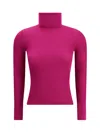 Saint Laurent Cashmere-wool Ribbed Turtleneck Sweater In Purple