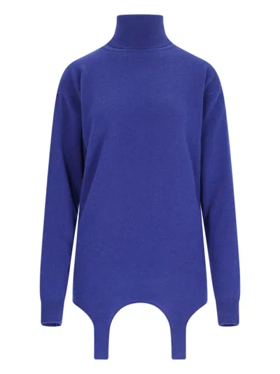 SAINT LAURENT TURTLENECK WITH GARTER