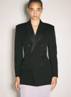 Saint Laurent Double Breast Wool Jacket In Black