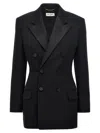Saint Laurent Elevate Your Style With A Chic Black Smoking Jacket For Women