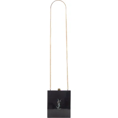 Saint Laurent Tuxedo Box Bag In Nero//oro