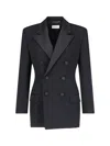 Saint Laurent Tuxedo Double-breasted Jacket In Black  