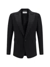 Saint Laurent Tuxedo Jacket In Nero