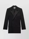 Saint Laurent Tuxedo Jacket With Peak Lapels And Padded Shoulders