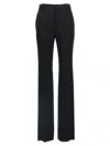 Saint Laurent Black Smart Straight Leg Pants In Wool Woman