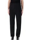 Saint Laurent Single Pleat Smoking Pant In Black