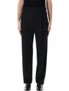 Saint Laurent Single Pleat Smoking Pant In Black