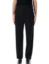 Saint Laurent Single Pleat Smoking Pant In Black