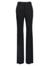 Saint Laurent Black Smart Straight Leg Pants In Wool Woman In Black
