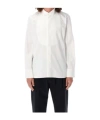 Saint Laurent Classic Relaxed Fit Smoking Shirt In White
