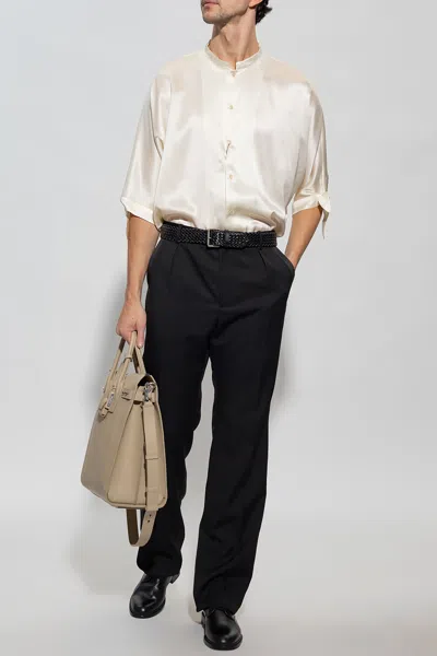 Saint Laurent Tuxedo Trousers In Black
