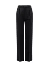 Saint Laurent Tuxedo Wool Trouser With Lateral Satin Bands In Black