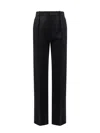 Saint Laurent Tuxedo Wool Trouser With Lateral Satin Bands In Black