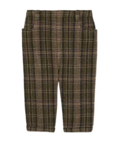 Saint Laurent Tweed Bermuda Cycling Shorts In Green