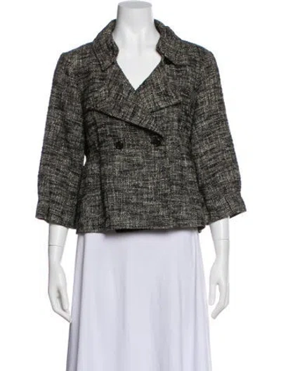 Pre-owned Saint Laurent Tweed Pattern Blazer In Multi