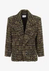 Saint Laurent Multicolor Wool Oves Aries Full-length Jacket In Multi