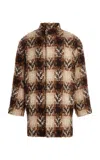 Saint Laurent Short Coat In Check Tweed In Multi