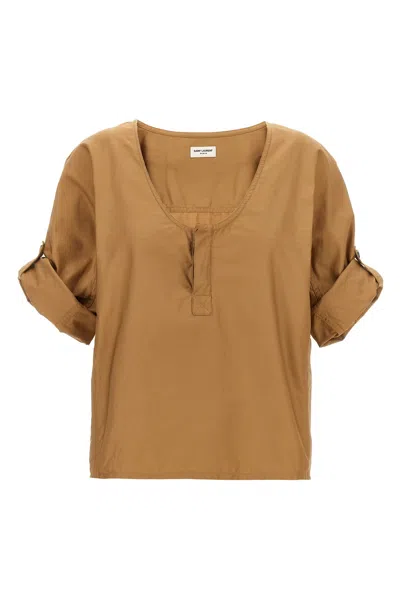 SAINT LAURENT TWILL BLOUSE