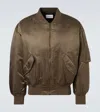 Saint Laurent Twill Bomber Jacket In Green