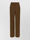Saint Laurent Twill Pants Featuring All-over Pattern In Brown