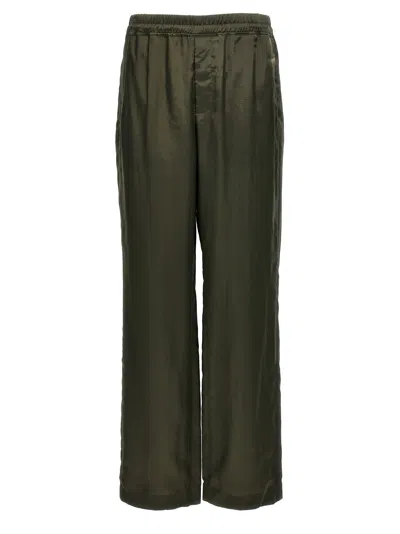 Saint Laurent Twill Trousers In Green