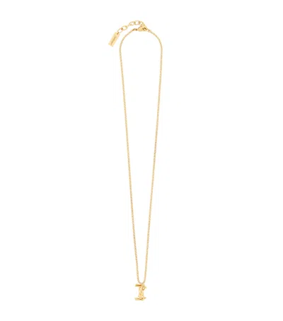 Saint Laurent Twist Cassandre Necklace In Metallic