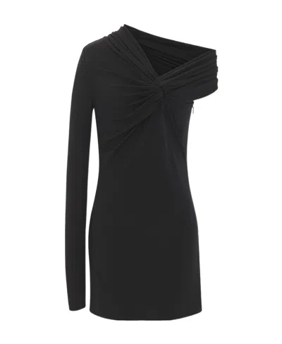 SAINT LAURENT SAINT LAURENT RUCHED ONE-SLEEVED MINI DRESS
