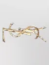 Saint Laurent Twisted Design Cassandre Roche Brooch In Gold
