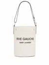 Saint Laurent Two-tone Canvas And Leather Medium Rive Gauche Bucket Bag