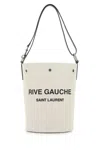 Saint Laurent Borsa A Secchiello Rive Gauche Media Bicolor In Tela E Pelle  Donna In 9024