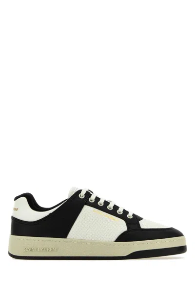SAINT LAURENT TWO-TONE LEATHER SL/61 SNEAKERS