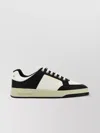 Saint Laurent Black Coffee Grained Leather 61 Sneakers In White