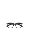 Saint Laurent Two-tone Rectangle-frame Glasses In Black