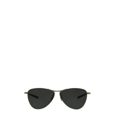 Saint Laurent Two-tone Aviator Sunglasses In Black