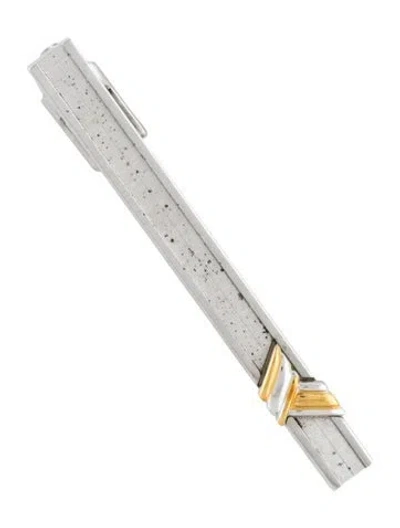 Pre-owned Saint Laurent Two-toned Tie Clip In Multicolor