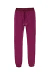 Saint Laurent Tyrian Purple Cotton Joggers In Fuchsia