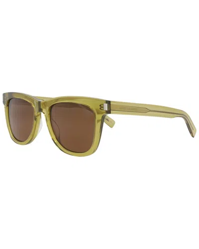 Saint Laurent Unisex 52mm Sunglasses In Metallic