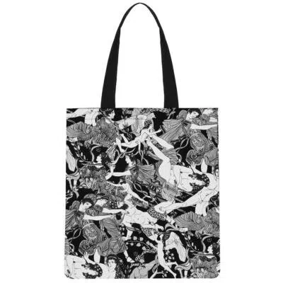 Pre-owned Saint Laurent Unisex Cotton Tote Bag 'scandal' Print