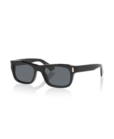 Saint Laurent Unisex Rectangle Sunglasses, Sl83 Ys000884 In Black