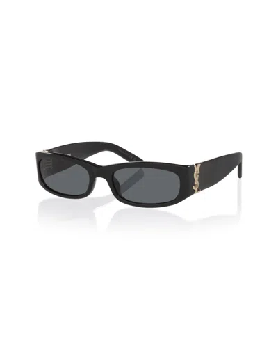 Saint Laurent Unisex Rectangle Sunglasses, Slm152 Ys000914 In Black