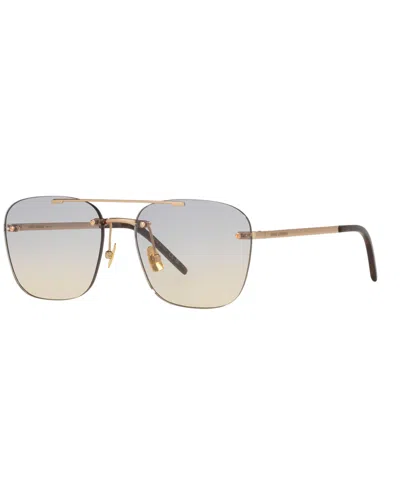 Saint Laurent Unisex Rimless Sunglasses, Ys000324 In Gold