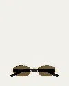 Saint Laurent Unisex Round Metal Sunglasses In Gold