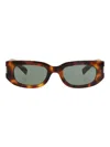Saint Laurent Rectangle-frame Sunglasses In Brown