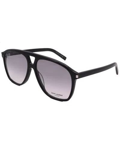 Saint Laurent Unisex Sl 596 Dune 58mm Sunglasses In Black