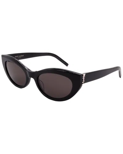 Saint Laurent Unisex Sl M115-001-54-20-140 Sunglas In Black